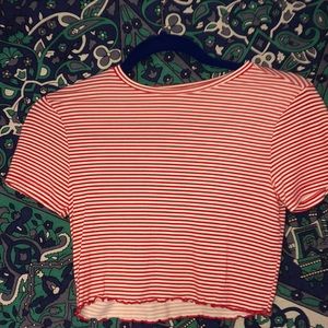 Red Striped Pacsun Crop Top